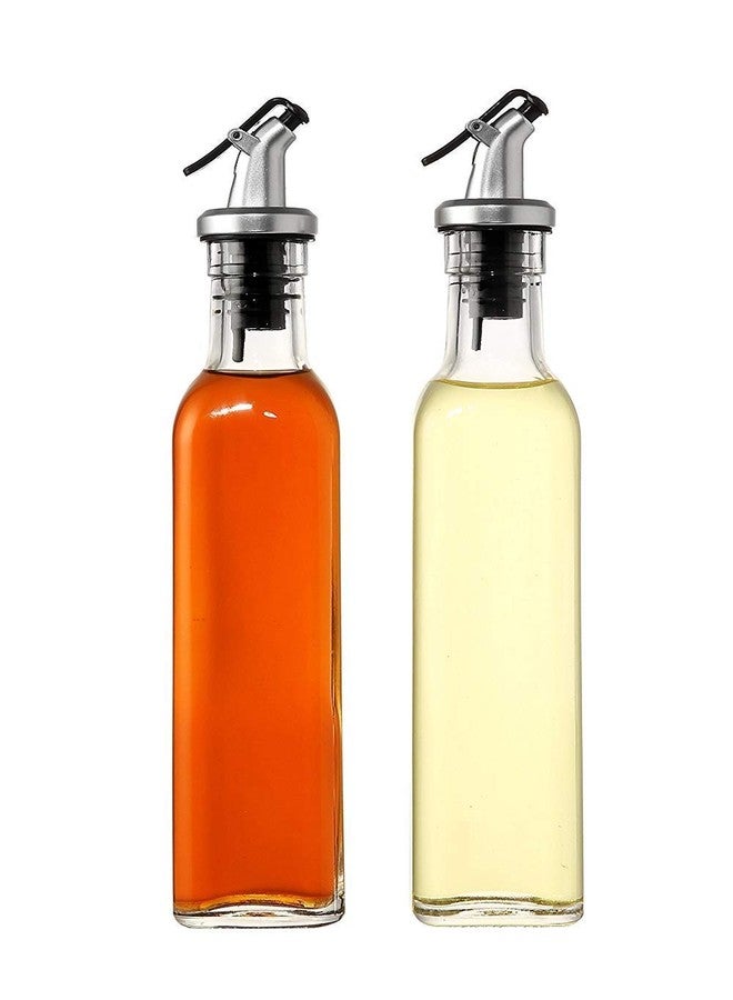 Castanea Oil Dispenser, Vinegar Cruet Bottle, Air Tight Oil Bottle 500 ml, Set of 2 (Only Oil Bottles) - Image 1